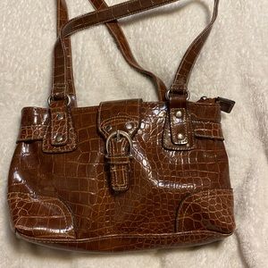 Faux snakeskin purse